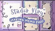 How to Make Handmade Memo Pads ✨ DIY Memo Pad + FREE PRINTABLE ✨ Studio Vlog 10