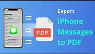 [2 Ways] How to Export Text Messages/iMessages from iPhone to PDF 2024