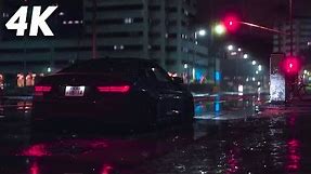 4K BMW M4 Night Rain - Relaxing Live Wallpaper