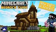 40+ TIPS AND TRICKS to BUILD a Great House! | Minecraft Bedrock Guide 1.20