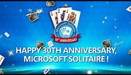 Happy 30th Anniversary Microsoft Solitaire!