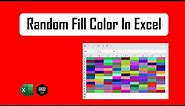 How to Add Random Background Color or Fill Color in Excel
