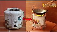 Making Wood Stove From an Old Rice Cooker
