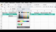 Using hexcode colors in Google Sheets and Excel