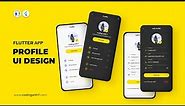 Flutter Profile Page UI Design - Flutter App Design [2023]