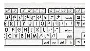 Logickeyboard 'Slimline' with Large Print • Black Letters on White Keys • Made for Mac • Including LogicLight Lamp • p/n LKBU-LPRNTBW-CWMU-US