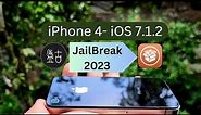 How to Jailbreak iPhone 4- iOS 7.1.2 using Pangu Jailbreak || 3uTools || Cydia || 2023