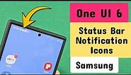 How to show Status Bar Notifications Icons Samsung One UI 6