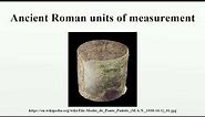 Ancient Roman units of measurement