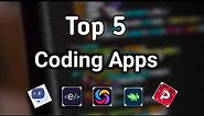 Top 5 Coding apps for android | 2023 | Learn Programming from phone #programming