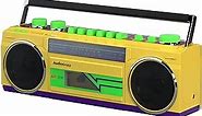 Cassette Boombox Player Recorder AM FM Radio Dual Stereo Speakers AC or Battery Operated and AUX in USB SD Port
