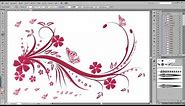 Illustrator Tutorial Floral, Swirl, Ornaments, Butterfly
