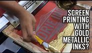 Sablon Kaos Gold Metallic || Screen Printing || Gold Metallic Inks for Tshirt Printing