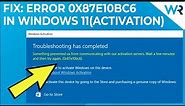 FIX: Windows Activation error 0x87e10bc6 on Windows 11