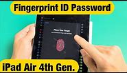 iPad Air 4th Gen.: How to Setup Fingerprint Touch ID Password