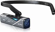 ORDRO EP7 4K 60FPS Camcorder Head-Mounted Video Camera, Wi-Fi APP Control, 2-Axis Gimbal Stabilizer with Remote Control,64GB Micro SD Card