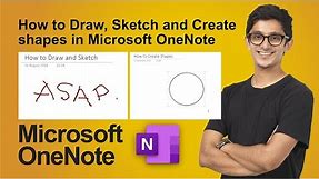 Drawing and Sketching in Microsoft OneNote | How to create & insert a shape in Microsoft OneNote