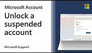 How to unlock a suspended Microsoft account | Microsoft