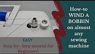How to WIND A BOBBIN on a Janome sewing machine | Easy step-by-step tutorial for beginners