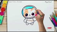 How to draw a Space Kitten Astronaut