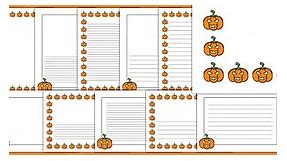 Halloween Writing Paper - Pumpkin Page Border Pack