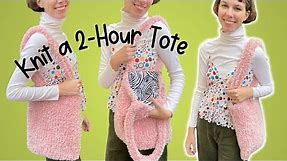 How to KNIT a BAG in 2 HOURS | Easy Knitting Project!