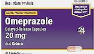 HealthCareAisle Omeprazole 20 mg, 42 Delayed-Release Capsules - Acid Reducer, Treats Frequent Heartburn, 42 Count (Pack of 1)
