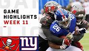 Buccaneers vs. Giants Week 11 Highlights | NFL 2018