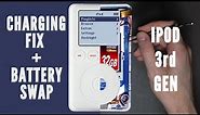Ipod Classic 3rd gen: fixing charging issues and swapping the battery