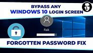 How to Fix Forgotten Windows 10 Password - Bypass Login Screen & Reset Password