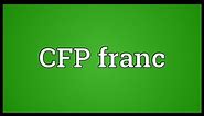 CFP franc Meaning