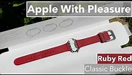 Ruby Red Classic Buckle - Apple Watch Band