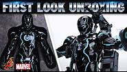 Hot Toys Neon Tech Iron Man with Suit-Up Gantry Figure Unboxing | First Look