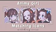 Aesthetic Anime Girl Matching Icons (part 3)