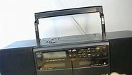 Demo video of a JVC model RC-B1 CD boombox ghetto blaster with cassett and AM/FM stereo radio