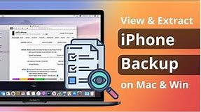 [3 Ways] How to View & Extract iPhone Backup Files 2024