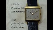 1963 Patek Philippe men's square 18k gold watch, reference 3406, with Extract from the Archive