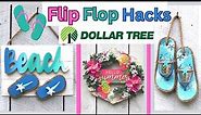 Dollar Tree FLIPS FLOPS *FUN* SUMMER DIY's | Coastal Home Decor DIY Beach FLIP FLOP Craft Hacks