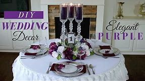 Elegant DIY Wedding Centerpieces | Purple Wedding Decoration Ideas