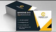 How to Create A Business Card Design In Corel Draw - Visiting Card Design