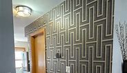 Sharp lines make divine times! 🪡⏳ Faux grasscloth wallpaper with box design Free Estimates! 773-824-5311 #wallpaper #grasscloth #design #fyp #fypシ #chicago | Old Irving Painting
