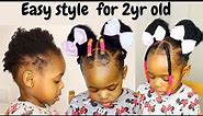 Easy and Quick Hairstyle for 2yr Old toddler|Kids| Little black girls on Short hair