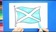 How to draw the flag of Scotland