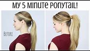My 5 Minute Ponytail Routine - KayleyMelissa