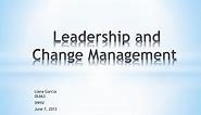 PPT - Leadership and Change Management PowerPoint Presentation, free download - ID:8996200