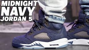 Jordan 5 " Midnight Navy " " Georgetown " Review and On Foot