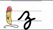 Pencil Pete's Cursive Writing - Lowercase z