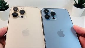 iPhone 13 Pro Max Gold vs Sierra Blue Color Comparison