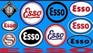evolution of Esso LOGO 1880 - 2024