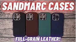 SANDMARC Leather iPhone 14 Pro Case REVIEW! // Full-Grain Leather iPhone Case REVIEW!